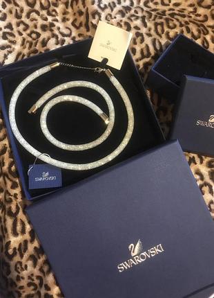 Набор swarovski {оригинал} колье и браслет