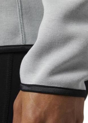 Худі на застібці сіре для спорту reebok Heren quik cotton full zip w bq94534 фото