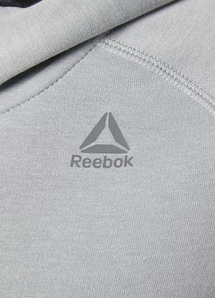 Худі на застібці сіре для спорту reebok Heren quik cotton full zip w bq94535 фото
