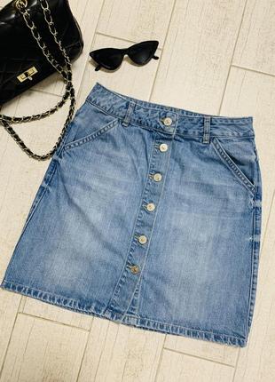 Женская базовая джинсовая юбка river island1 фото