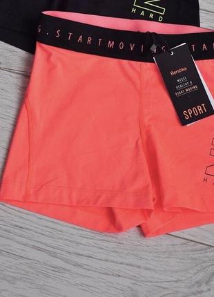 Спортивные короткие шорты-велосипедки bershka3 фото