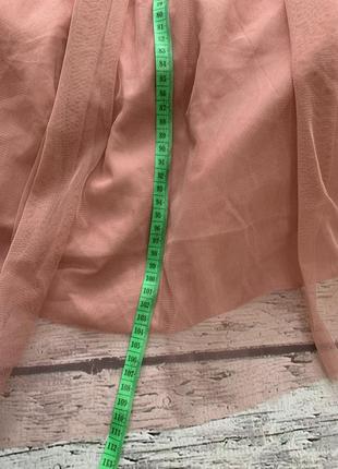 Пышная тюлевая юбка длинная макси нарядная в пол asos пудровая фатин4 фото