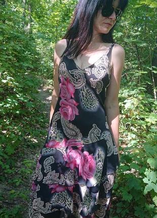 Вінтажна сукня сарафан foglie rosse.2 фото