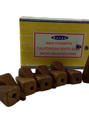 Californian white sage backflow cones (білий шавлія) (satya) 10 конусів у пакуванні