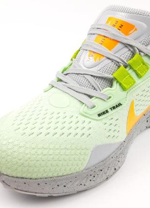 Женские текстильные кроссовки nike pegasus trail grey green найк пегасус9 фото