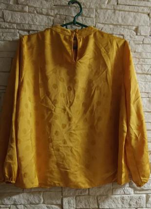 Жіноча блуза жовтого кольору в горох батал розмір 52 54 m&amp;co3 фото