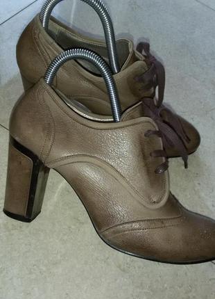 Veni vidi shoes &amp; accescories (франзия)- кожаные туфли 39 1/2 -40 размер(26 см)2 фото