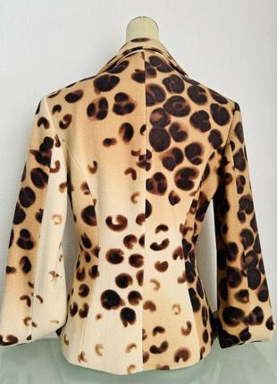 Пиджак женский кашемировый леопардовый приталенный balizza5 фото