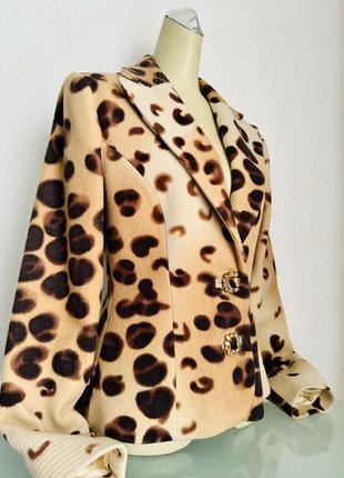 Пиджак женский кашемировый леопардовый приталенный balizza4 фото