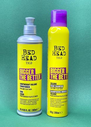 ‼️пенный набор tigi bed head bigger the better volume foam shampoo 200 мл!!️