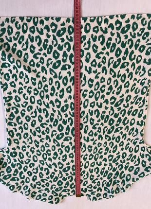 Кофта леопард стильная трендовая базовая зеленая белая джемпер лонгслив гольф кофточка анималистичный животный принт10 фото