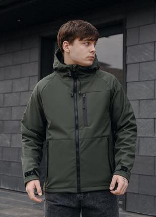 Мужская демисезонная куртка staff soft shell ber khaki