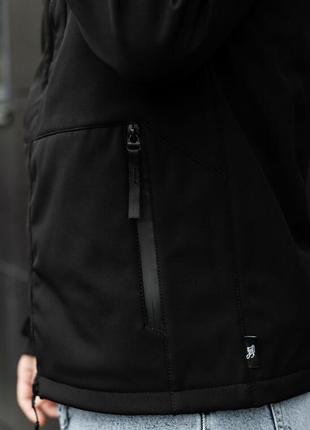 Базовая демисезонная куртка staff soft shell ber black5 фото