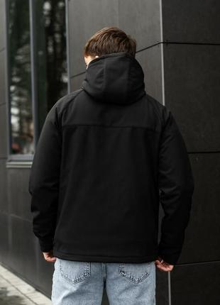 Базовая демисезонная куртка staff soft shell ber black2 фото