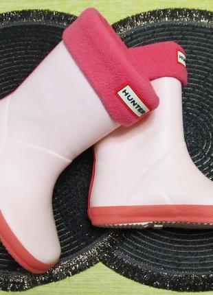 Hunter first classic rain boots original резиновые сапоги с носком-вставкой р.31/19,5 см4 фото