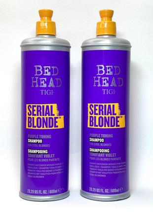 ‼️шампунь-корректор для светлых и осветленных волосtigi bed head dumb blonde purple toning shampoo 600 ml!!️