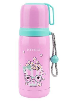 Термос kite popcorn k21-301-02, 350 мл, розовый