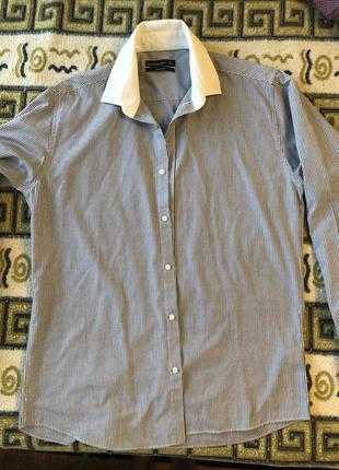Мужская рубашка рубашка в полоску очень классная cedarwood state 16 размер по наборке2 фото