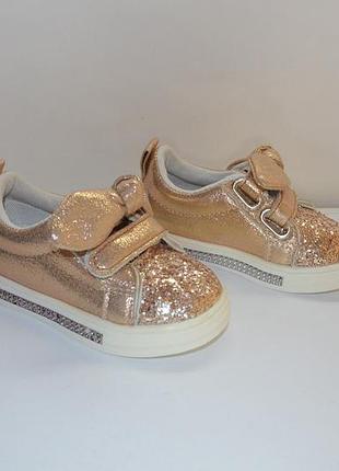 Туфли текстильные кеды для девочки р.22