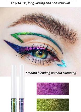 Aurora супер подводка для глаз хамелеон цветная металлик водостойкая fit colors super eyeliner цвет №048 фото