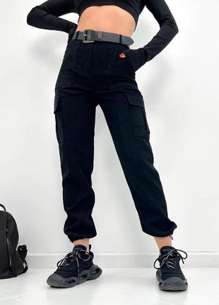 Женские штаны брюки карго вельветовые с карманами вельвет весна демисезон3 фото