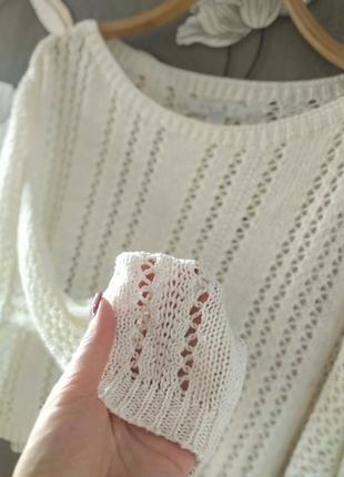 Женский вязаный белый свитерик бренда amisu3 фото