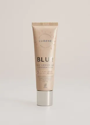 Стойкая тональная основа lumene blur longwear foundation spf15 - 0 light ivory