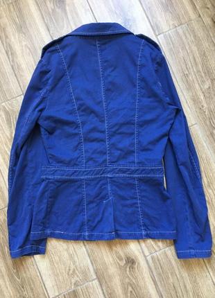 Джинсовый пиджак куртка на три пуговицы, интересный фасон, 100% cotton4 фото