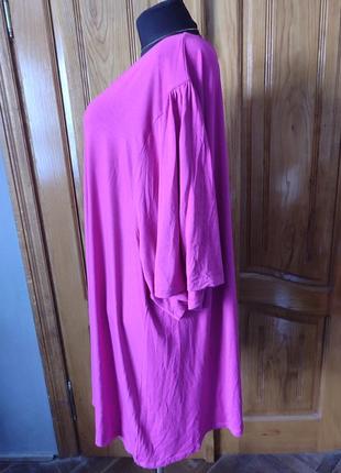 Блуза розовая спереди сборка- расширение широкий рукав супер-балта натуральная ткань6 фото