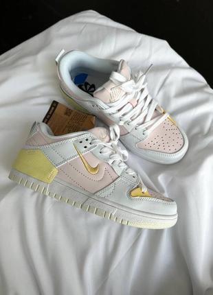 Женские кроссовки nike sb dunk low disrupt 2 "light pink/ yellow”