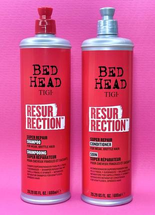 ‼️набір для волосся шампунь кондиціонер tigi resurrection tweens 2x600ml set‼️