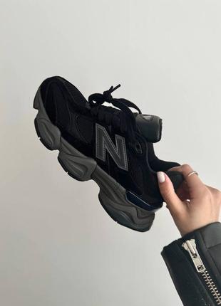 Кросівки унісекс new balance 9060 « full black »3 фото