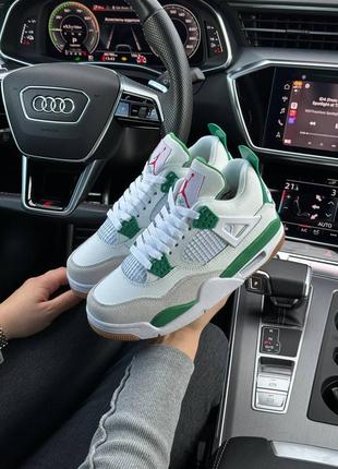 Женские кроссовки air jordan 4 retro x sb “pine green”