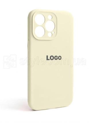 Чохол full silicone case для apple iphone 13 pro antique white (10) закрита камера