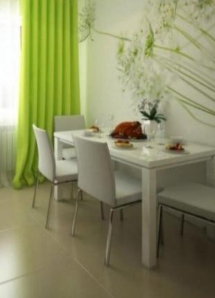 Штори легкі декоративні яскраві кислотні неон на стрічці/ готові штори комплект