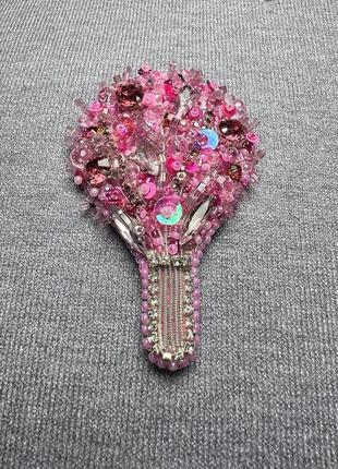 Брошка ручної роботи  "сакура". прикраса. подарунок