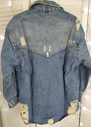 Джинсовая рубашка куртка zara2 фото
