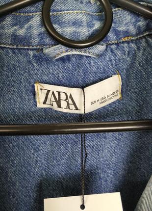 Джинсовая рубашка куртка zara4 фото