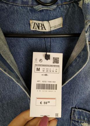 Джинсовая рубашка куртка zara7 фото