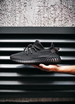 Adidas yeezy кроссовки адидас полностью рефлективные черный цвет (36-45)💜6 фото