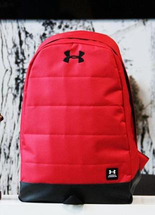 Рюкзак under armour red портфель красный черное дно ранец женский / мужской1 фото