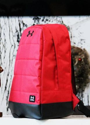 Рюкзак under armour red портфель красный черное дно ранец женский / мужской3 фото