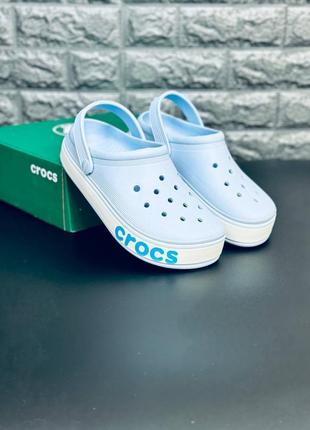 Женские кроксы crocs шлёпанцы крокс голубые 36-41