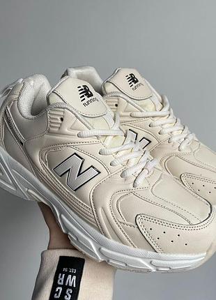 Женские кроссовки new balance 530 beige leather