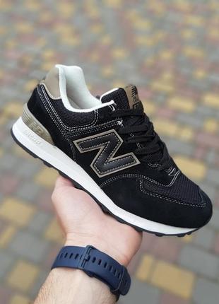 Жіночі кросівки new balance 574 чорні з бронзою знижка sale | smb