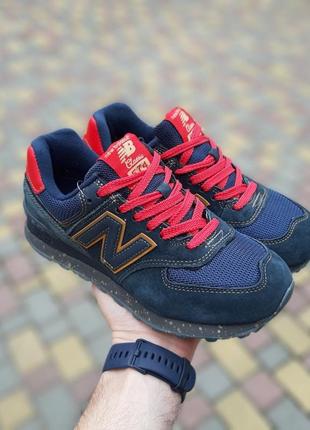 Женские кроссовки new balance 574 джинсовые с красным скидкостью sale &lt;unk&gt; smb