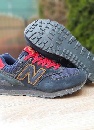 Женские кроссовки new balance 574 джинсовые с красным скидкостью sale &lt;unk&gt; smb7 фото