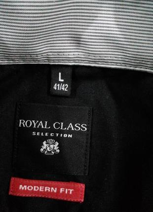 Черная рубашка приталенного силуэта royal class5 фото