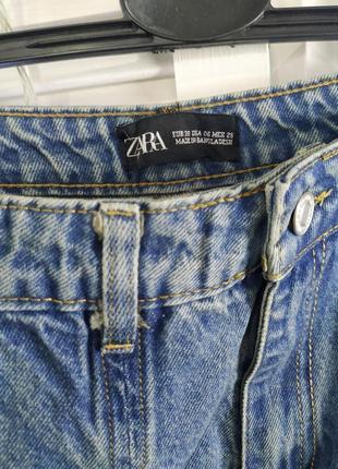 Джинси слоучі zara вільного крою зі зборочками zara authentic slouchy джинси з високою талією4 фото