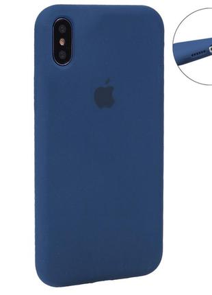 Original silicone case full size — iphone x ; xs — midnight blue (8)